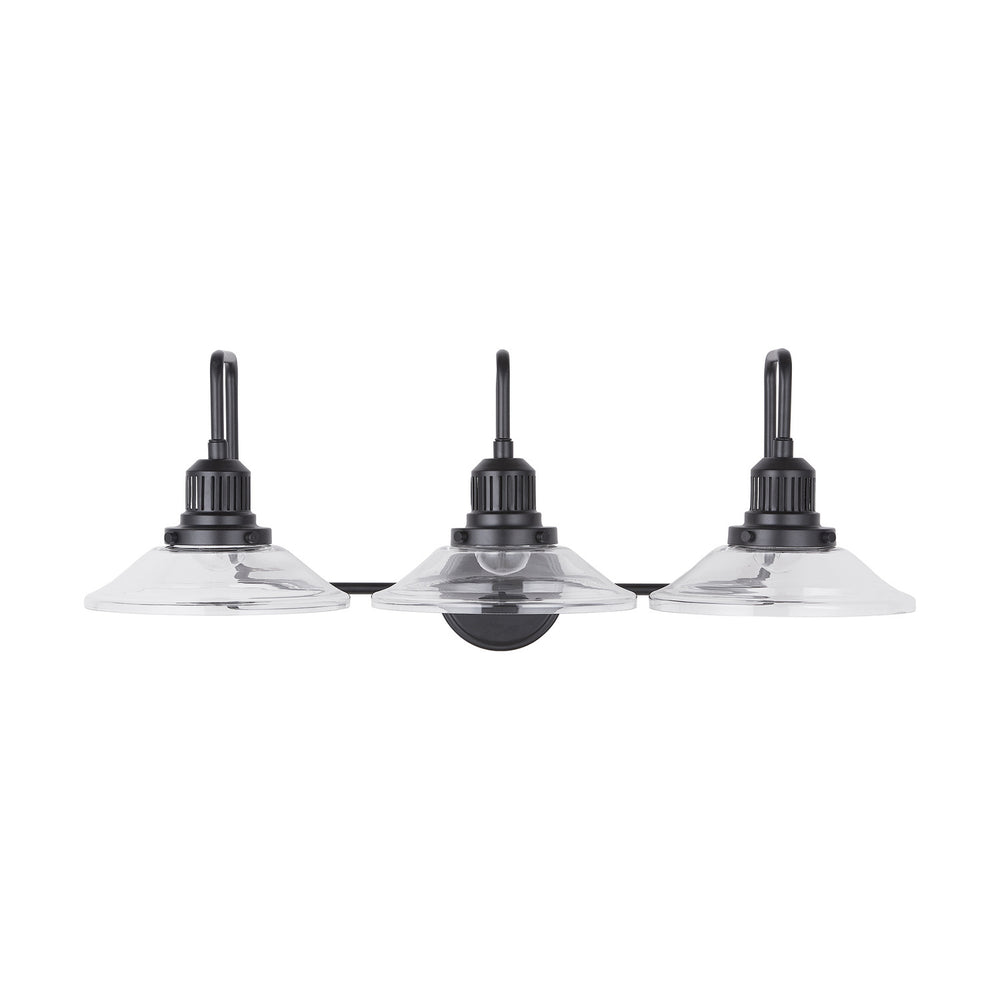 Capital Lighting - Three Light Vanity - Roan - Matte Black- Union Lighting Luminaires Decor