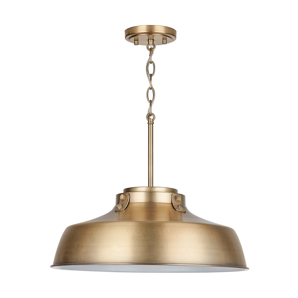 Capital Lighting - One Light Pendant - Oakwood - Aged Brass- Union Lighting Luminaires Decor
