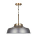 Capital Lighting - One Light Pendant - Oakwood - Antique Nickel- Union Lighting Luminaires Decor