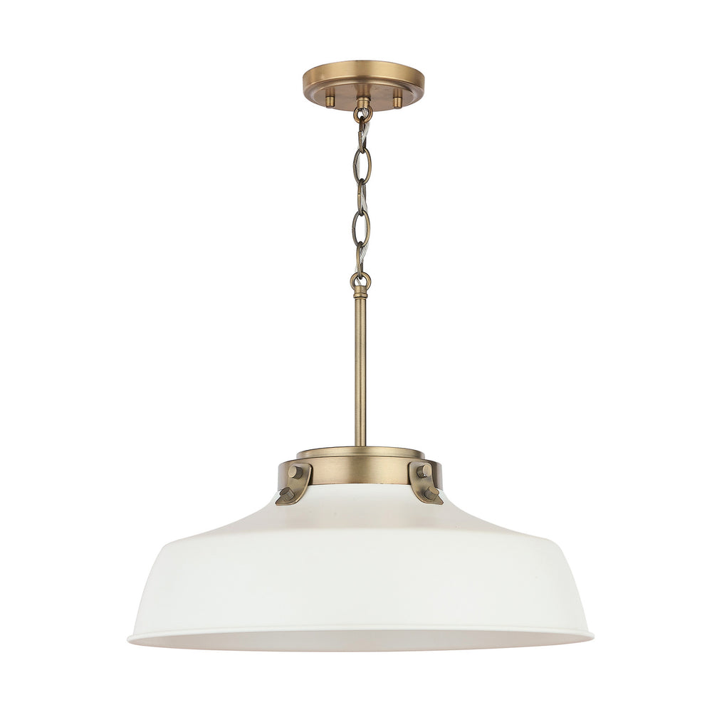 Capital Lighting - One Light Pendant - Oakwood - Matte White- Union Lighting Luminaires Decor