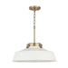 Capital Lighting - One Light Pendant - Oakwood - Matte White- Union Lighting Luminaires Decor