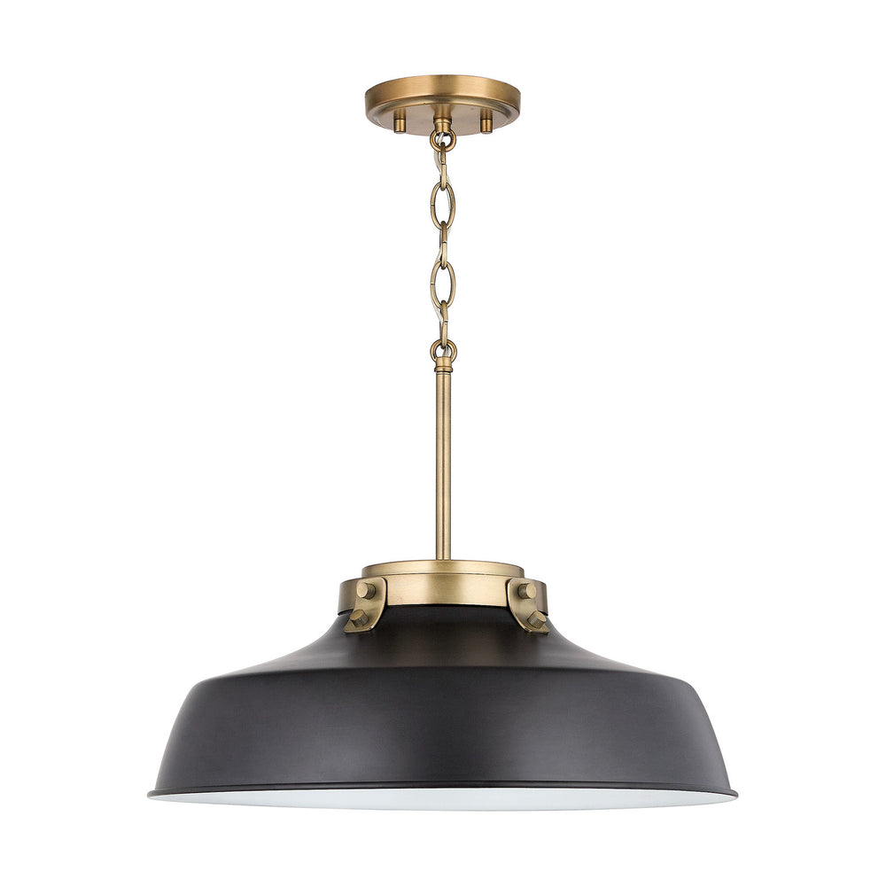 Capital Lighting - One Light Pendant - Oakwood - Matte Black- Union Lighting Luminaires Decor