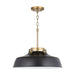 Capital Lighting - One Light Pendant - Oakwood - Matte Black- Union Lighting Luminaires Decor