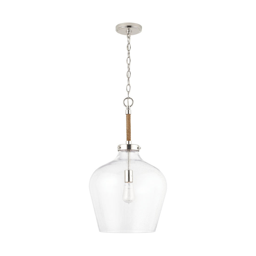 Capital Lighting - One Light Pendant - Boland - Polished Nickel- Union Lighting Luminaires Decor