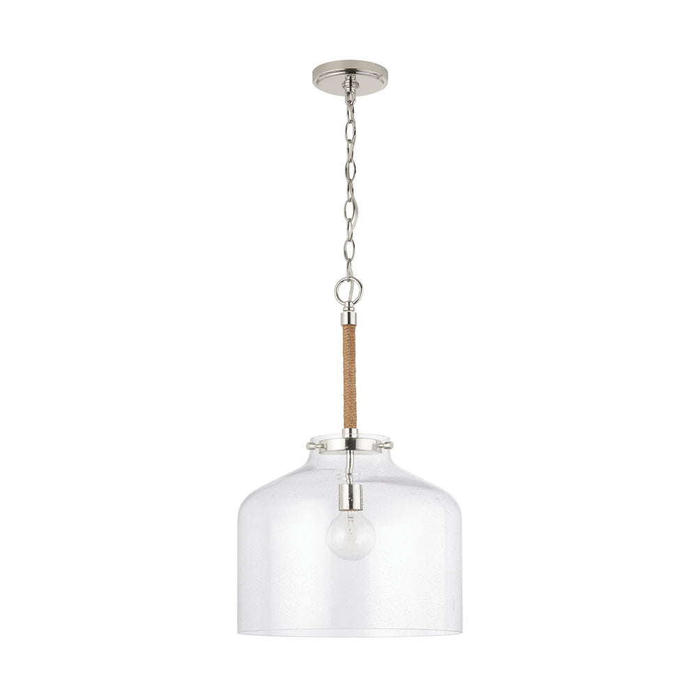 Capital Lighting - One Light Pendant - Corde - Polished Nickel- Union Lighting Luminaires Decor