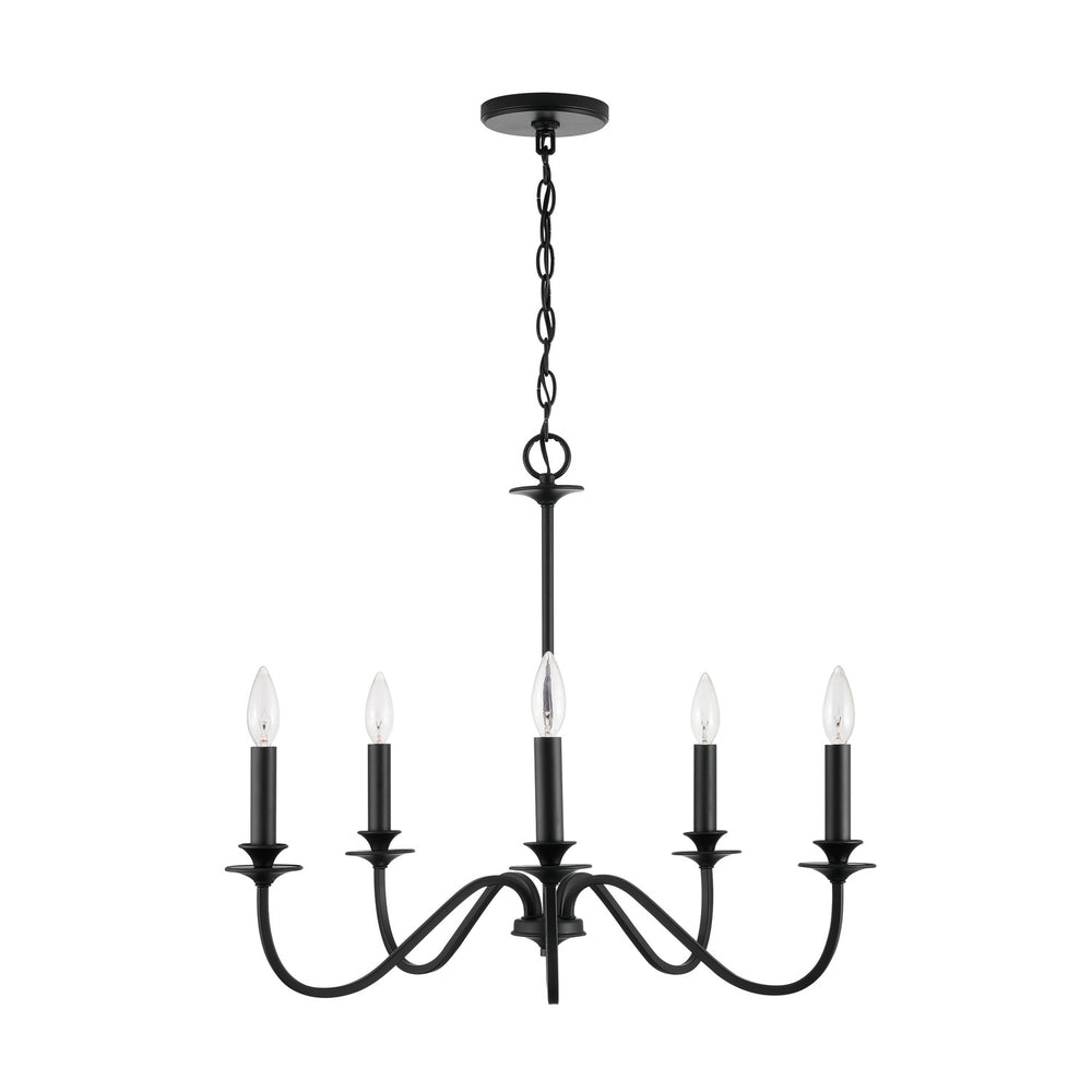 Capital Lighting - Five Light Chandelier - Weston - Matte Black- Union Lighting Luminaires Decor