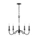 Capital Lighting - Five Light Chandelier - Weston - Matte Black- Union Lighting Luminaires Decor
