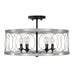 Capital Lighting - Four Light Semi-Flush Mount - Madeline - Black Tie- Union Lighting Luminaires Decor