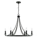 Capital Lighting - Six Light Chandelier - Tempe - Black Iron- Union Lighting Luminaires Decor