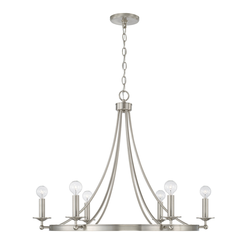 Capital Lighting - Six Light Chandelier - Tempe - Brushed Nickel- Union Lighting Luminaires Decor