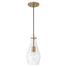 Capital Lighting - One Light Pendant - Kier - Aged Brass- Union Lighting Luminaires Decor