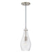 Capital Lighting - One Light Pendant - Kier - Brushed Nickel- Union Lighting Luminaires Decor
