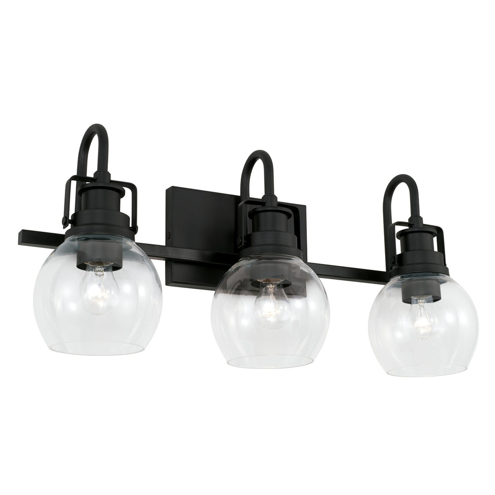 Capital Lighting - Three Light Vanity - Buxton - Matte Black- Union Lighting Luminaires Decor