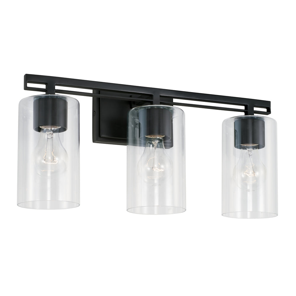 Capital Lighting - Three Light Vanity - Shelton - Matte Black- Union Lighting Luminaires Decor