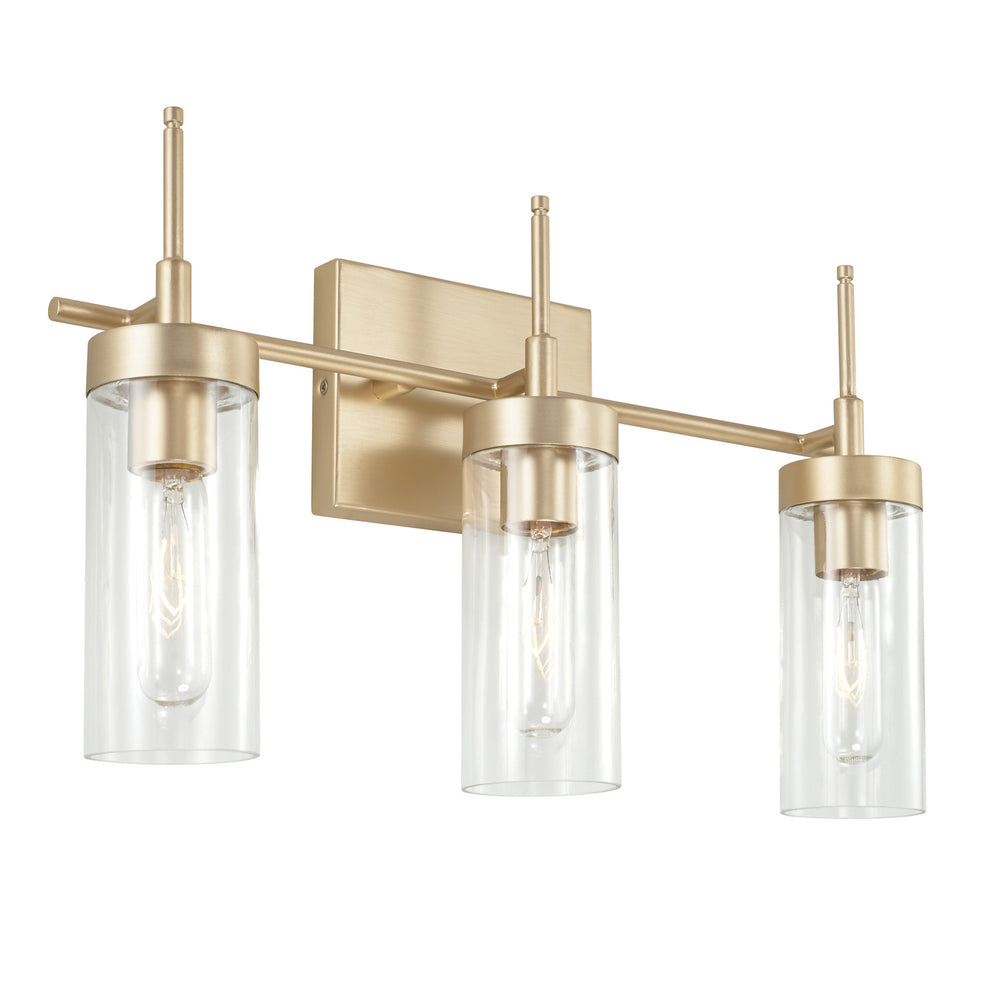 Capital Lighting - Three Light Vanity - Riley - Soft Gold- Union Lighting Luminaires Decor