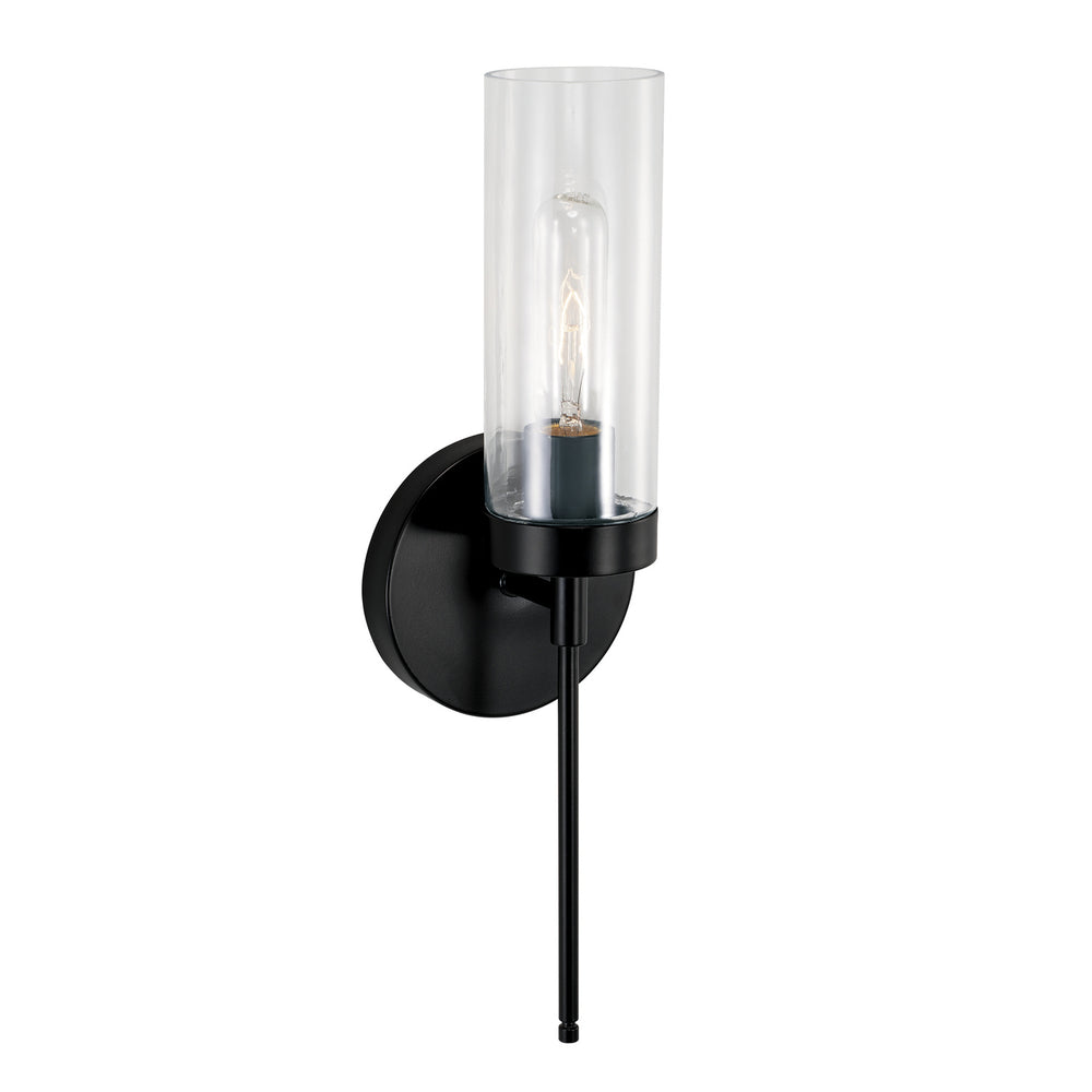 Capital Lighting - One Light Wall Sconce - Riley - Matte Black- Union Lighting Luminaires Decor