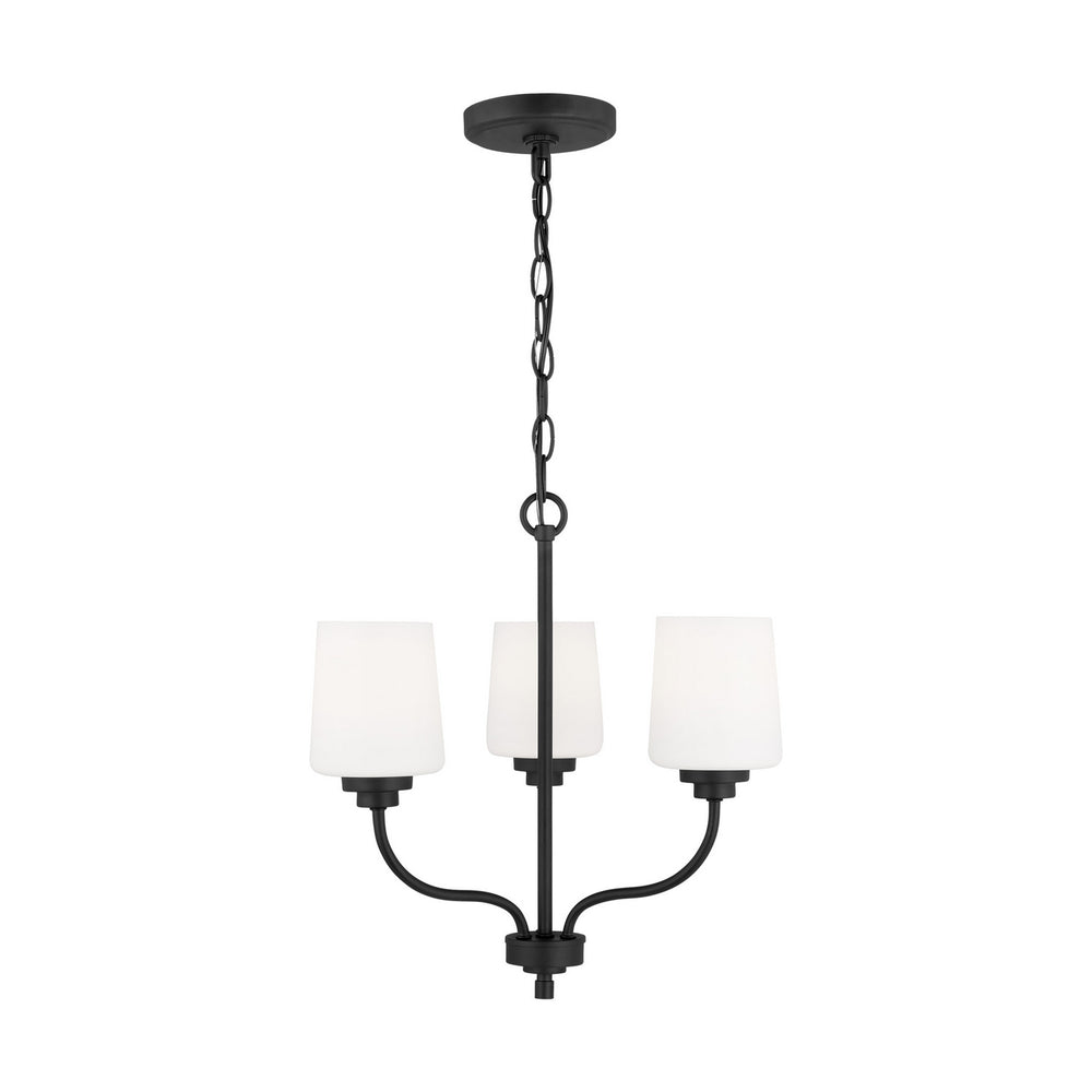 Generation Lighting Canada - Three Light Chandelier - Windom - Midnight Black- Union Lighting Luminaires Decor