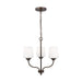Generation Lighting Canada - Three Light Chandelier - Windom - Bronze- Union Lighting Luminaires Decor