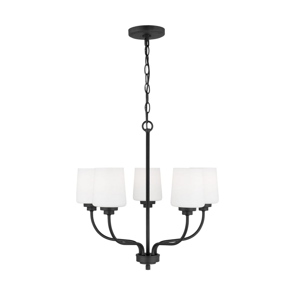 Generation Lighting Canada - Five Light Chandelier - Windom - Midnight Black- Union Lighting Luminaires Decor