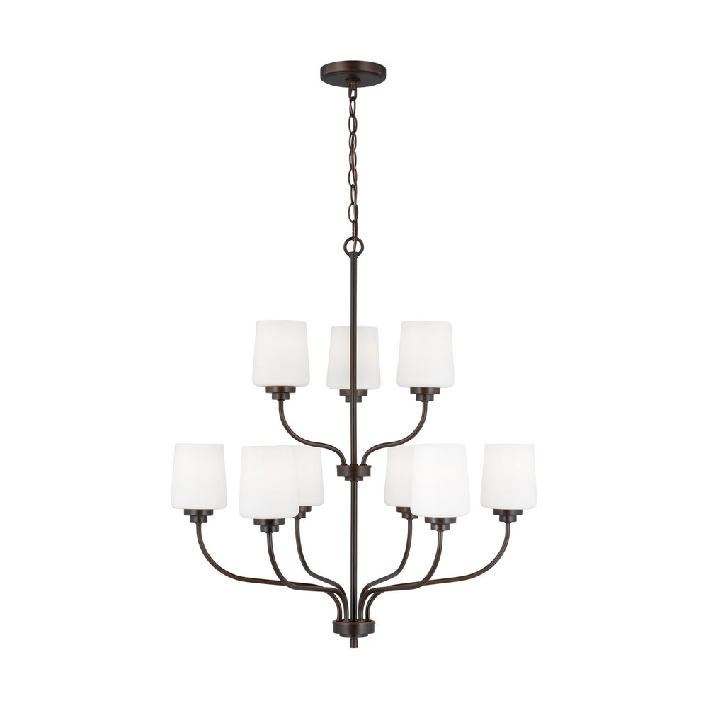 Generation Lighting Canada - Nine Light Chandelier - Windom - Bronze- Union Lighting Luminaires Decor