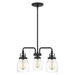 Generation Lighting Canada - Three Light Chandelier - Belton - Midnight Black- Union Lighting Luminaires Decor