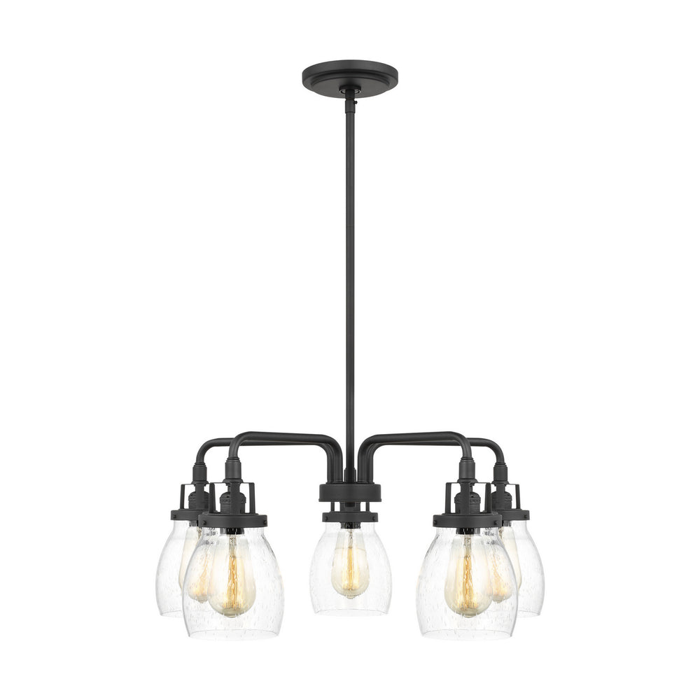 Generation Lighting Canada - Five Light Chandelier - Belton - Midnight Black- Union Lighting Luminaires Decor