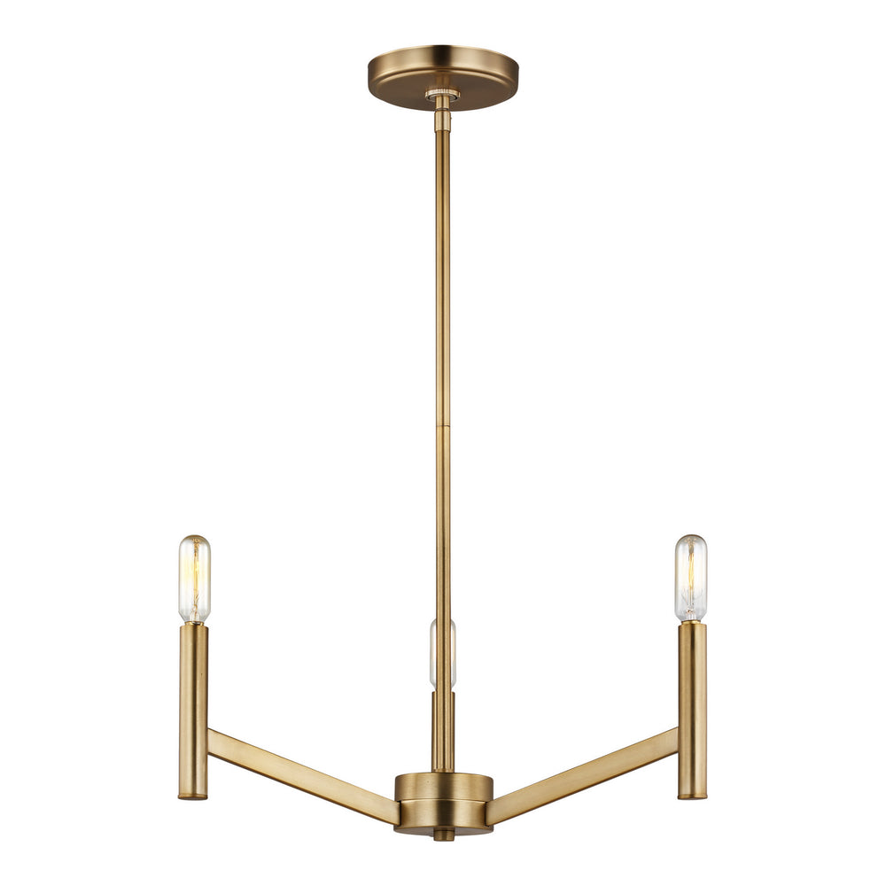 Visual Comfort Studio Canada - Three Light Chandelier - Vector - Satin Brass- Union Lighting Luminaires Decor