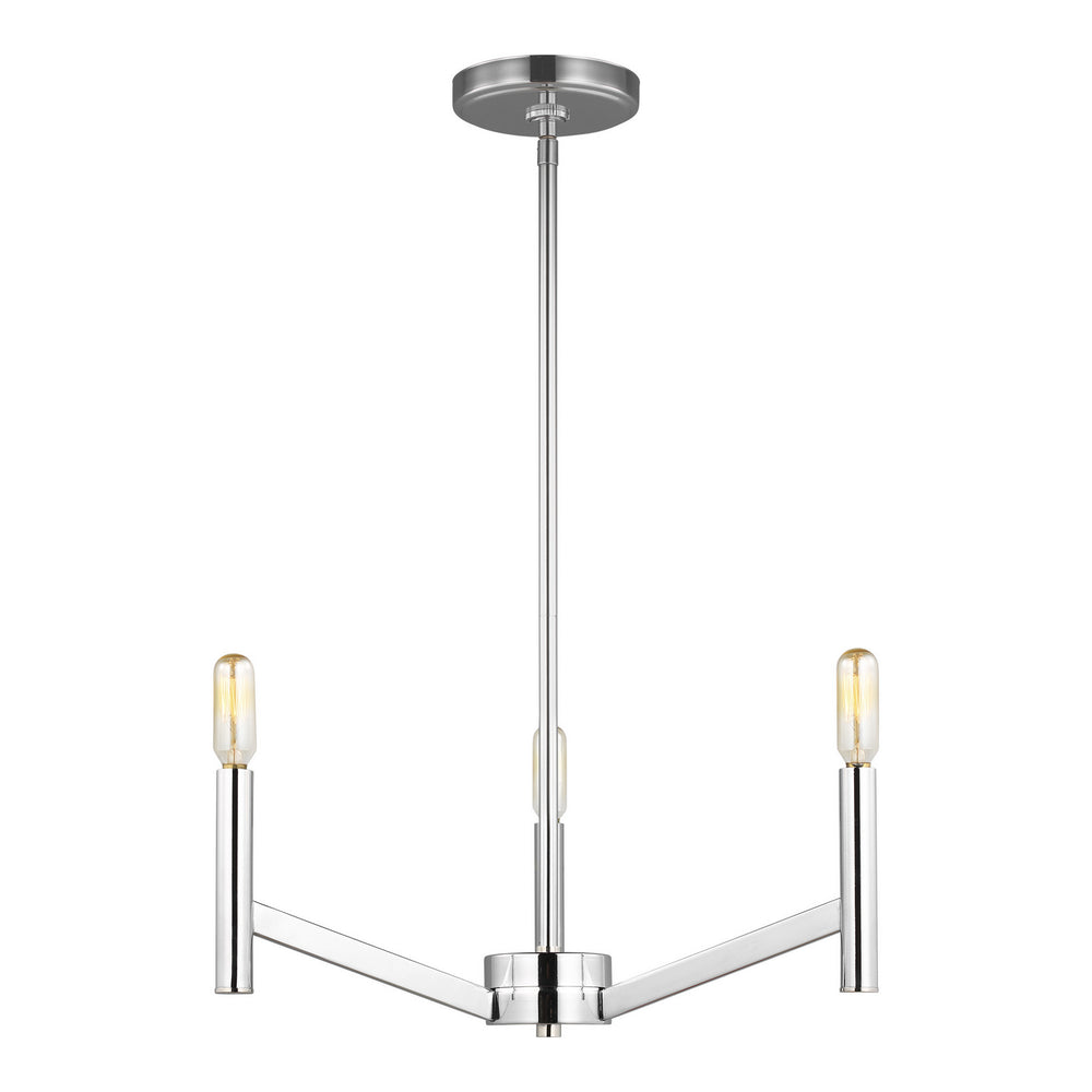 Visual Comfort Studio Canada - Three Light Chandelier - Vector - Chrome- Union Lighting Luminaires Decor