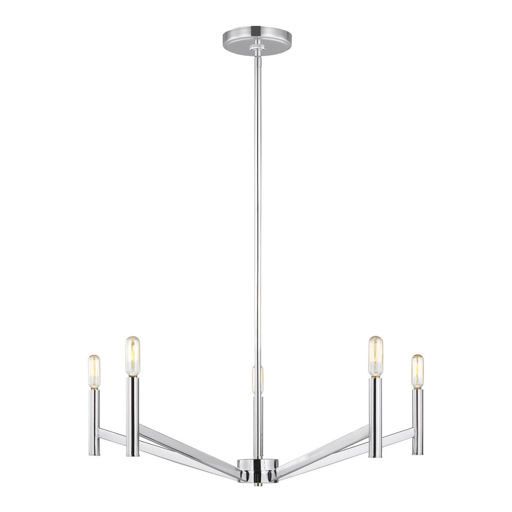 Visual Comfort Studio Canada - Five Light Chandelier - Vector - Chrome- Union Lighting Luminaires Decor