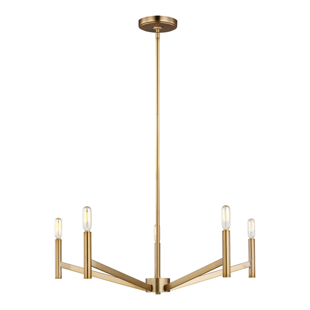 Visual Comfort Studio Canada - Five Light Chandelier - Vector - Satin Brass- Union Lighting Luminaires Decor