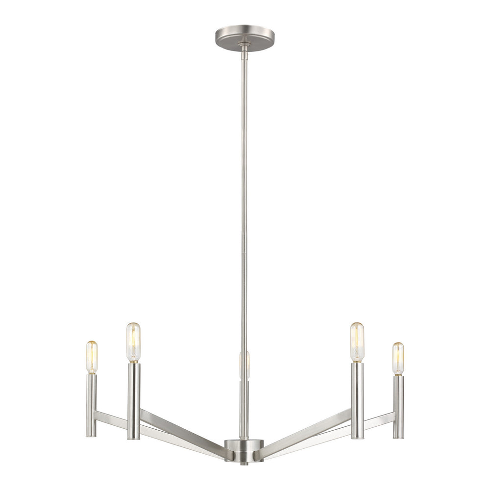Visual Comfort Studio Canada - Five Light Chandelier - Vector - Brushed Nickel- Union Lighting Luminaires Decor