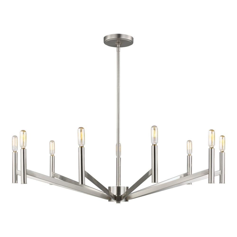 Visual Comfort Studio Canada - Nine Light Chandelier - Vector - Brushed Nickel- Union Lighting Luminaires Decor