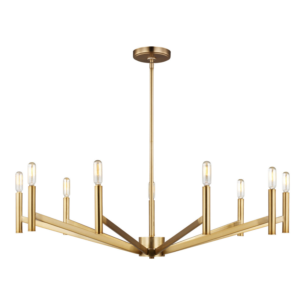 Visual Comfort Studio Canada - Nine Light Chandelier - Vector - Satin Brass- Union Lighting Luminaires Decor