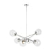 Visual Comfort Studio Canada - Six Light Chandelier - Tierney - Chrome- Union Lighting Luminaires Decor