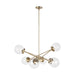 Visual Comfort Studio Canada - Six Light Chandelier - Tierney - Satin Brass- Union Lighting Luminaires Decor