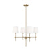 Visual Comfort Studio Canada - Four Light Chandelier - Baker - Satin Brass- Union Lighting Luminaires Decor