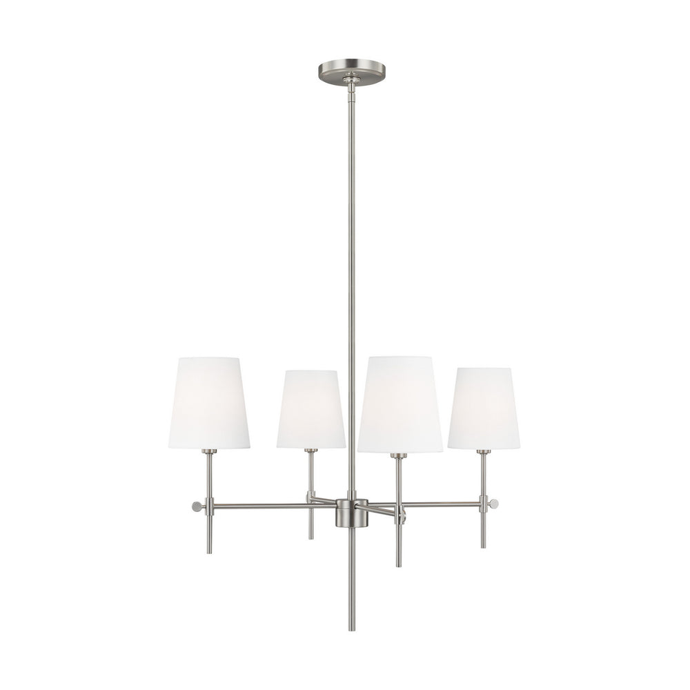 Visual Comfort Studio Canada - Four Light Chandelier - Baker - Brushed Nickel- Union Lighting Luminaires Decor