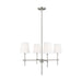 Visual Comfort Studio Canada - Four Light Chandelier - Baker - Brushed Nickel- Union Lighting Luminaires Decor