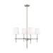 Visual Comfort Studio Canada - Four Light Chandelier - Baker - Antique Brushed Nickel- Union Lighting Luminaires Decor