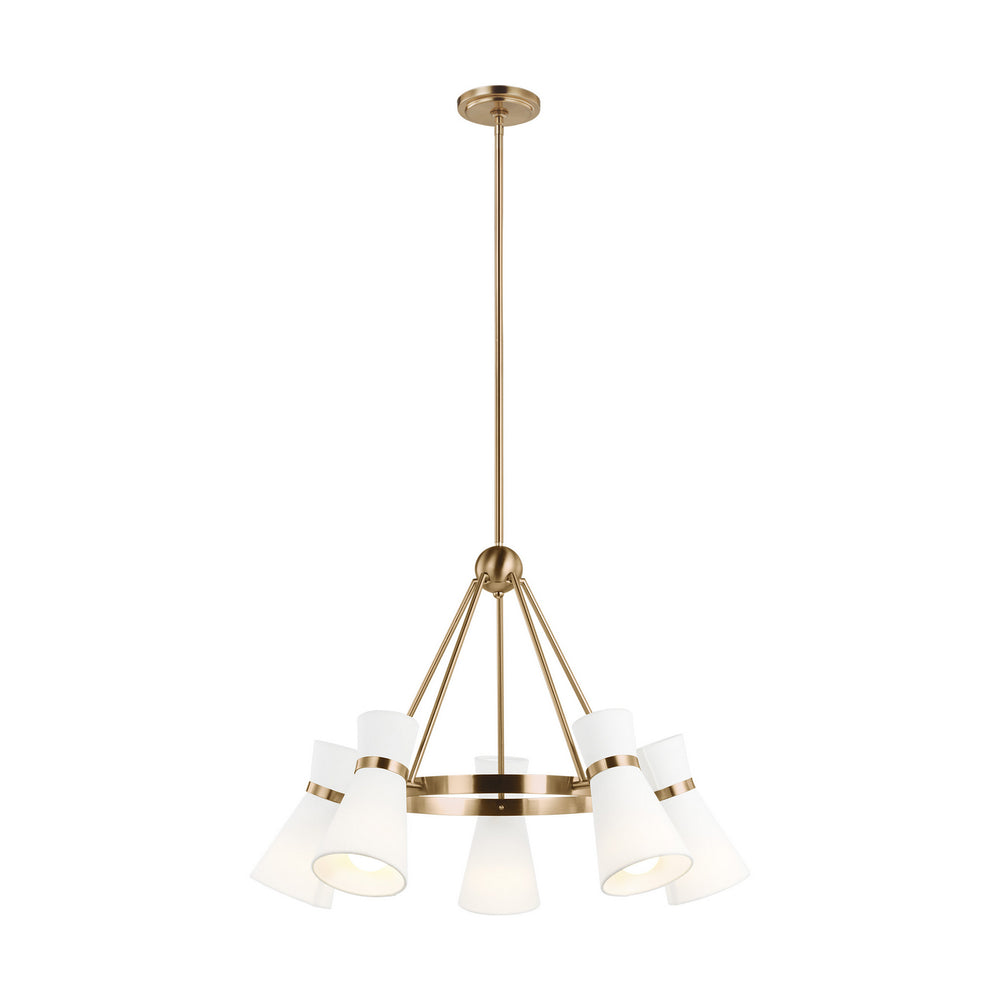 Visual Comfort Studio Canada - Five Light Chandelier - Clark - Satin Brass- Union Lighting Luminaires Decor