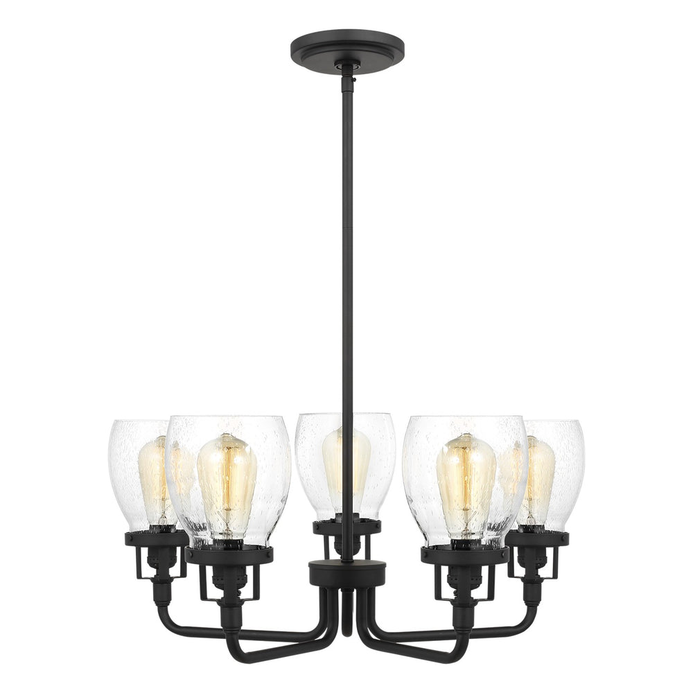 Generation Lighting Canada - Five Light Chandelier - Belton - Midnight Black- Union Lighting Luminaires Decor