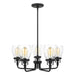 Generation Lighting Canada - Five Light Chandelier - Belton - Midnight Black- Union Lighting Luminaires Decor
