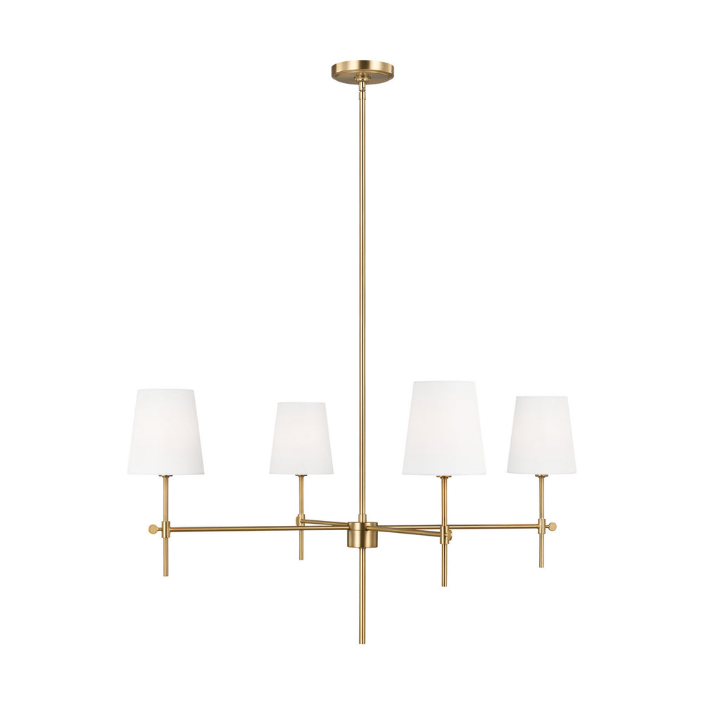 Visual Comfort Studio Canada - Four Light Chandelier - Baker - Satin Brass- Union Lighting Luminaires Decor