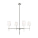 Visual Comfort Studio Canada - Four Light Chandelier - Baker - Brushed Nickel- Union Lighting Luminaires Decor