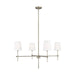 Visual Comfort Studio Canada - Four Light Chandelier - Baker - Antique Brushed Nickel- Union Lighting Luminaires Decor