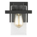 Generation Lighting Canada - One Light Wall / Bath Sconce - Mitte - Midnight Black- Union Lighting Luminaires Decor