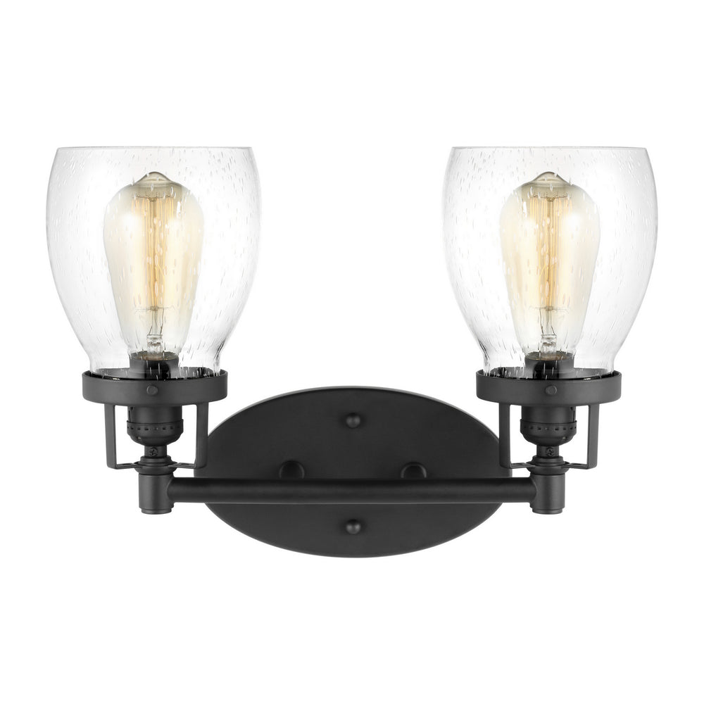 Generation Lighting Canada - Two Light Wall / Bath - Belton - Midnight Black- Union Lighting Luminaires Decor