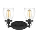 Generation Lighting Canada - Two Light Wall / Bath - Belton - Midnight Black- Union Lighting Luminaires Decor