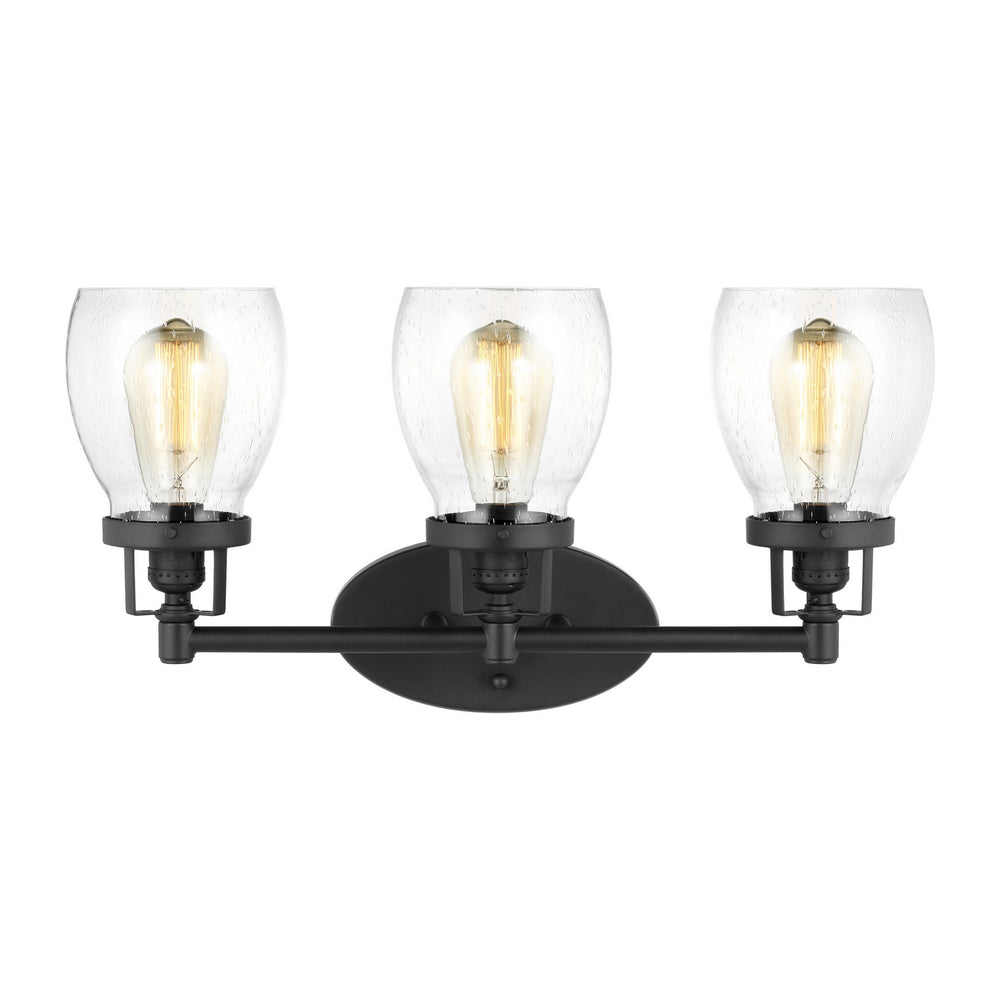 Generation Lighting Canada - Three Light Wall / Bath - Belton - Midnight Black- Union Lighting Luminaires Decor