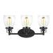 Generation Lighting Canada - Three Light Wall / Bath - Belton - Midnight Black- Union Lighting Luminaires Decor